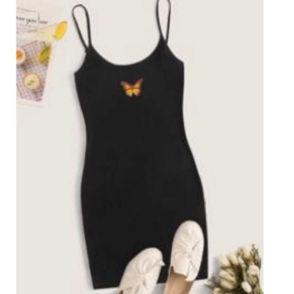 Spaghetti Strap butterfly dress